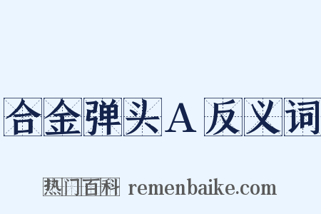 合金弹头A反义词是什么意思的图片